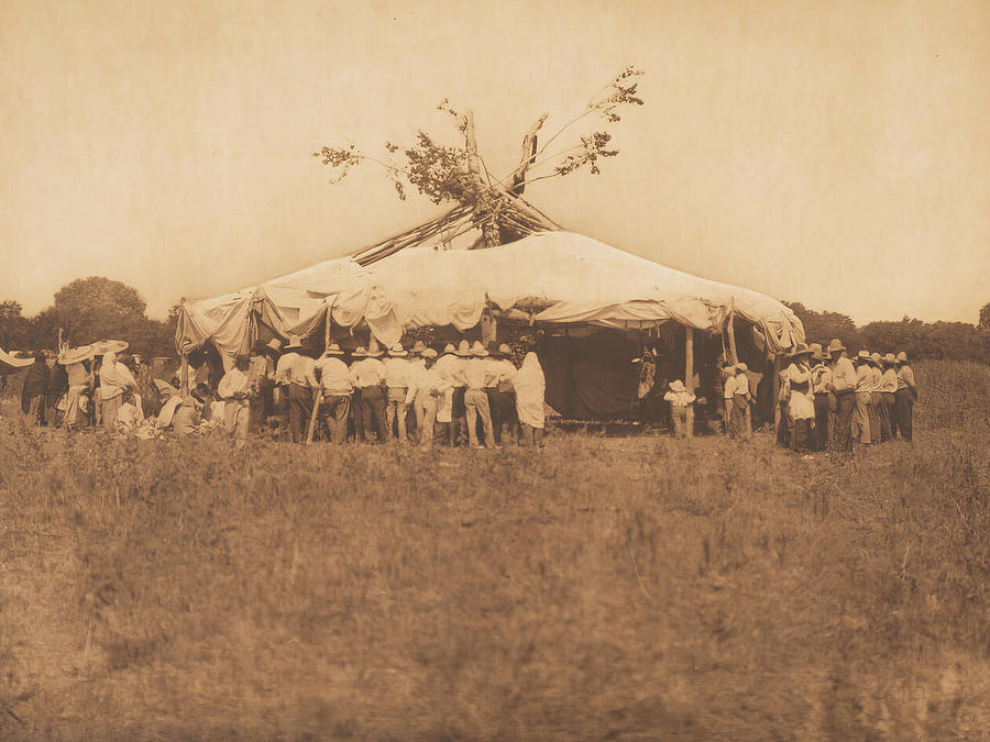 Cheyenne Sun-Dance Lodge 1927 Photograph by Edward S Curtis - Fine Art ...