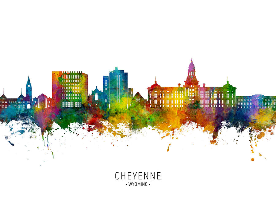 Cheyenne Wyoming Skyline #48 Digital Art by Michael Tompsett