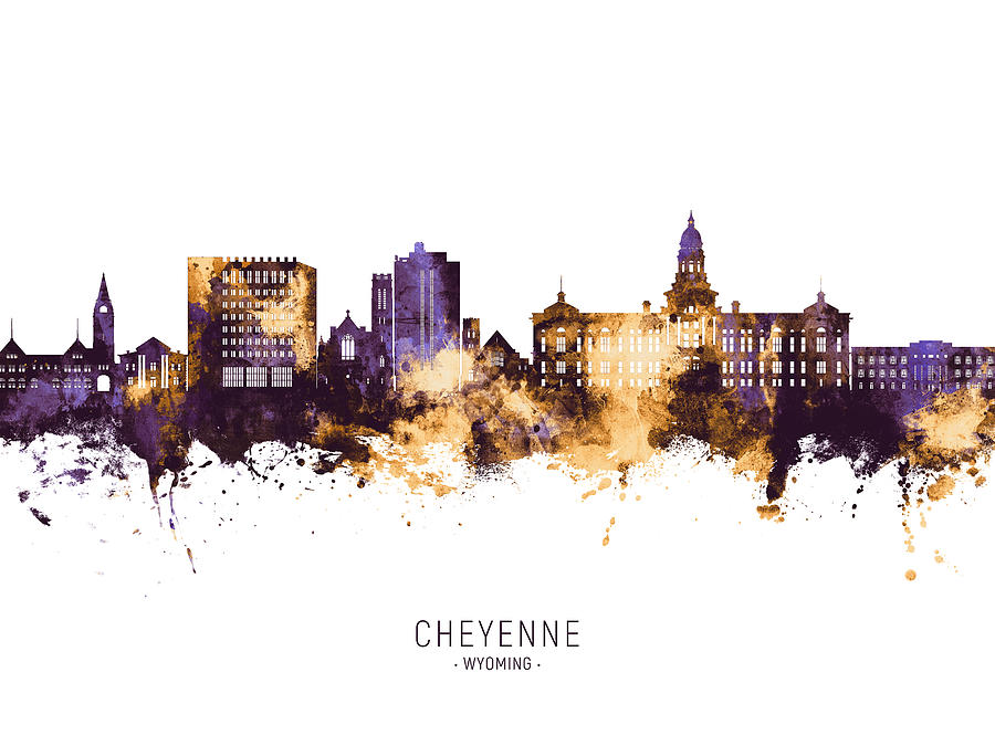 Cheyenne Wyoming Skyline #50 Digital Art by Michael Tompsett - Fine Art ...