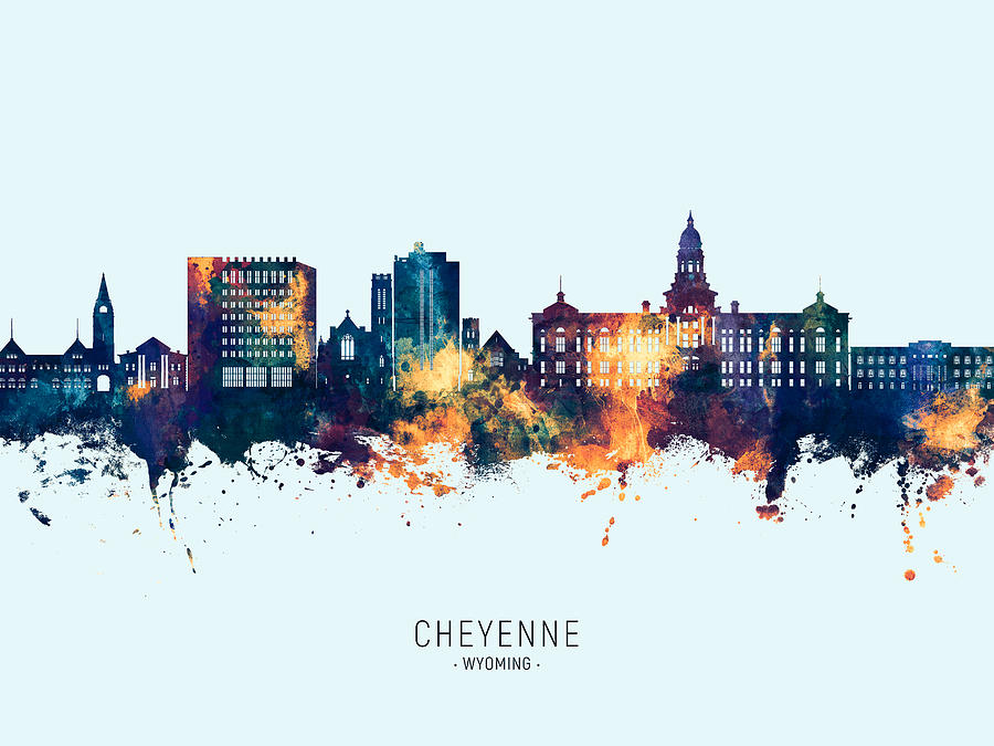 Cheyenne Wyoming Skyline #51 Digital Art by Michael Tompsett