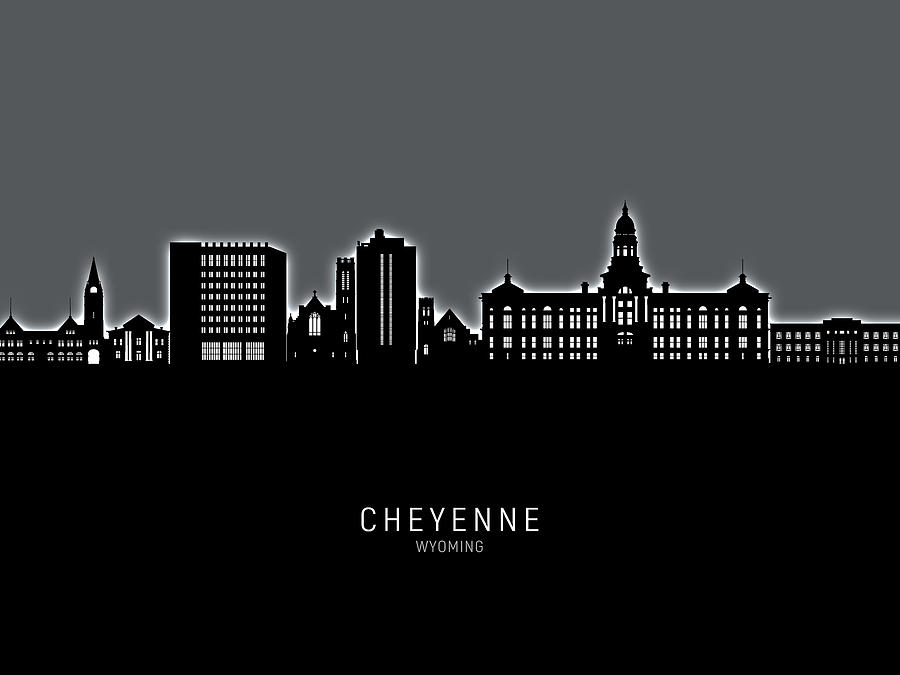 Cheyenne Wyoming Skyline #62 Digital Art by Michael Tompsett