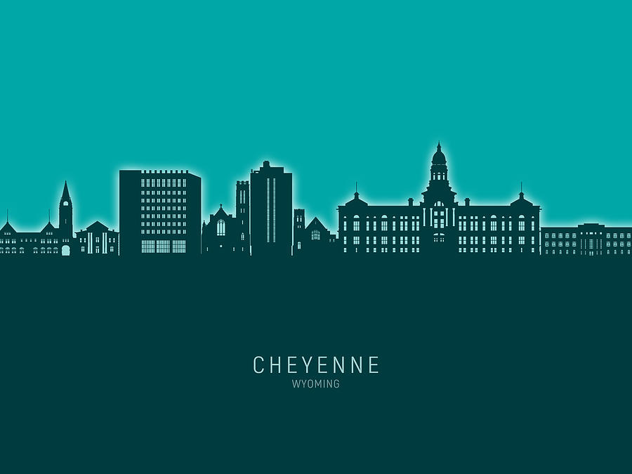 Cheyenne Wyoming Skyline #63 Digital Art by Michael Tompsett