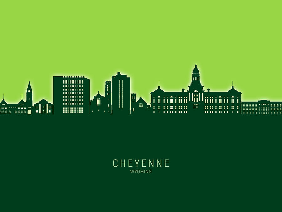 Cheyenne Wyoming Skyline #65 Digital Art by Michael Tompsett