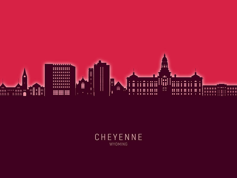 Cheyenne Wyoming Skyline #67 Digital Art by Michael Tompsett