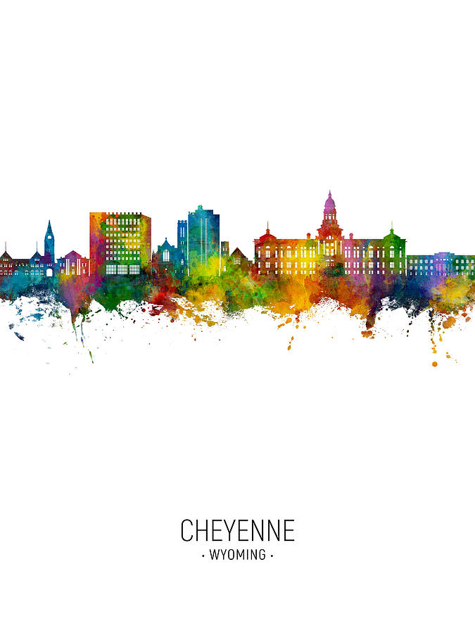 Cheyenne Wyoming Skyline #70 Digital Art by Michael Tompsett