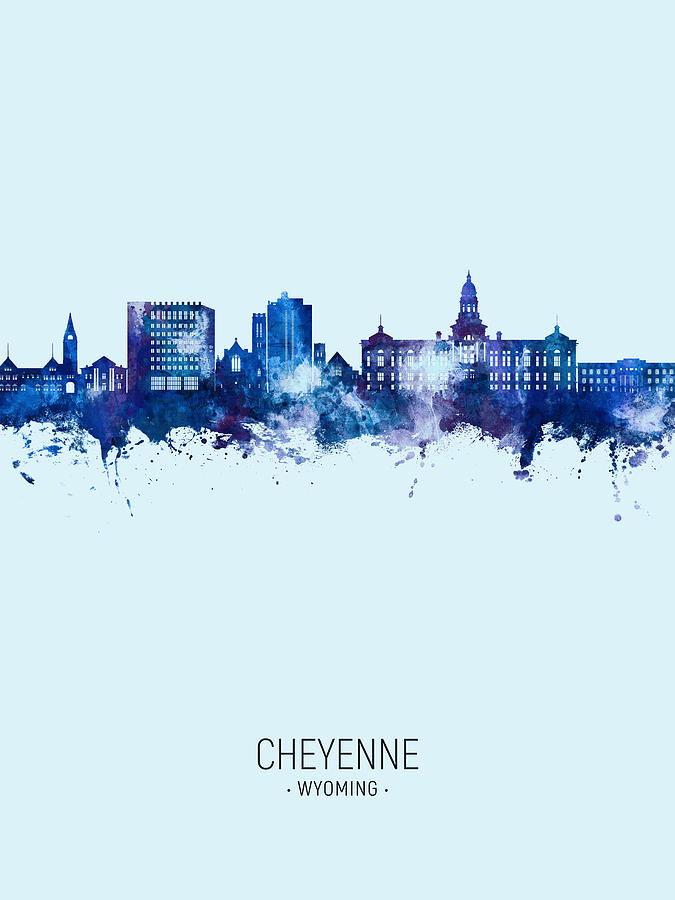 Cheyenne Wyoming Skyline #72 Digital Art by Michael Tompsett