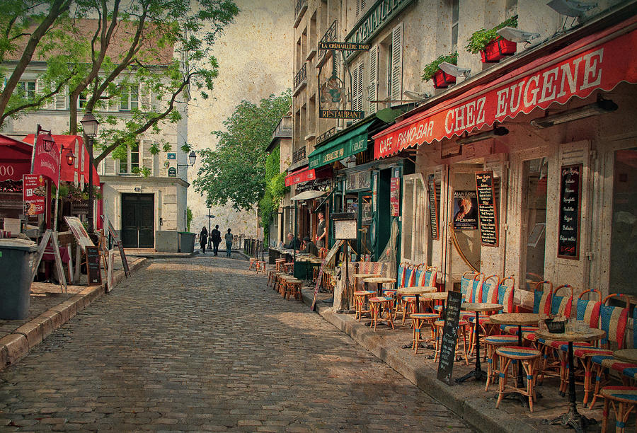 Chez Eugene in Montmartre - Paris, France Photograph by Denise Strahm