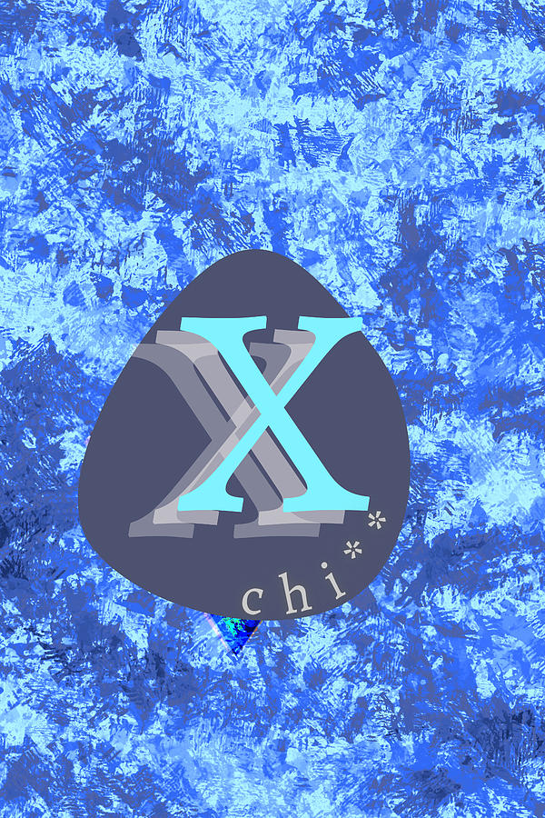 Chi As Halifax Greek Monogram Digital Art