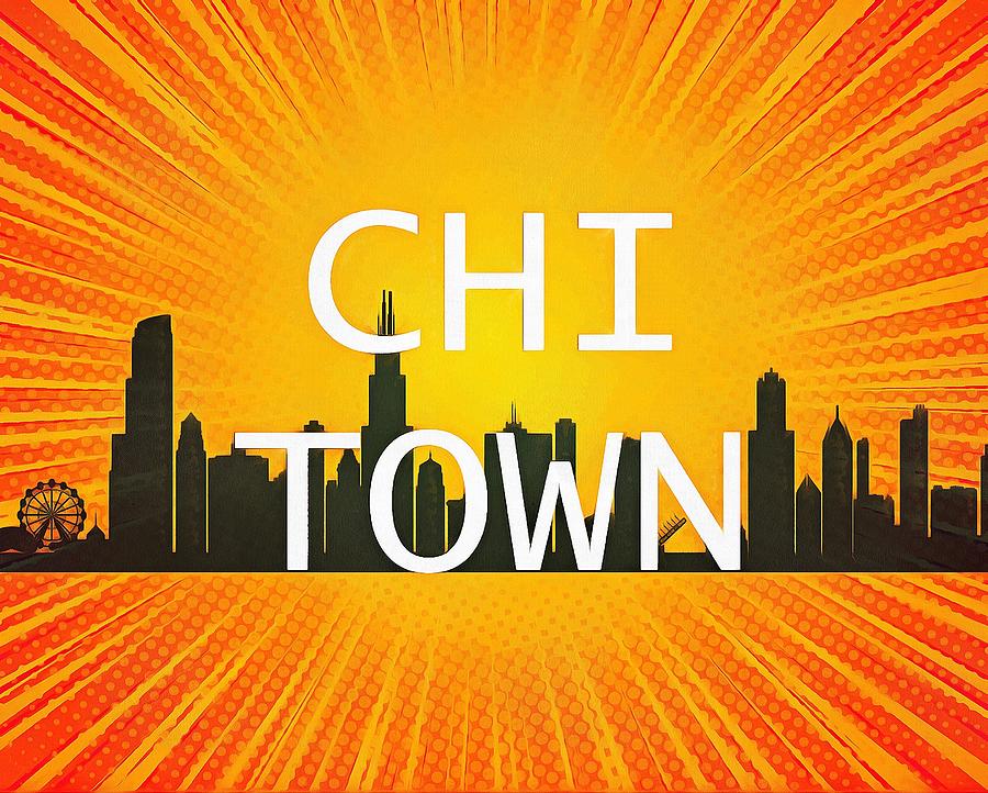 Chi Town Pop Art Digital Art by Dan Sproul