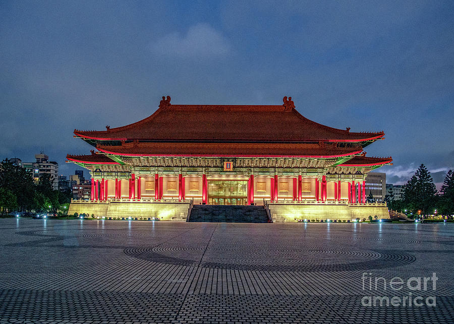 Chiang Kai-shek Memorial Hall at Night Photograph by Travelers Pics