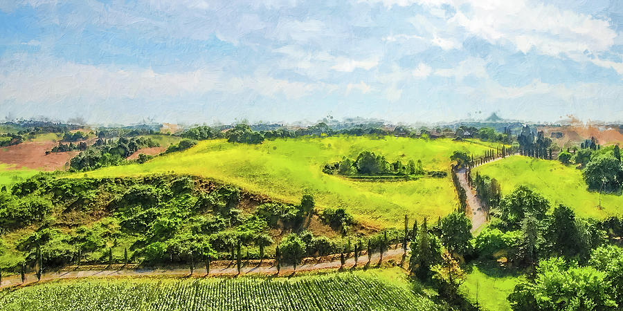Chianti, Tuscany - 09 Painting by AM FineArtPrints