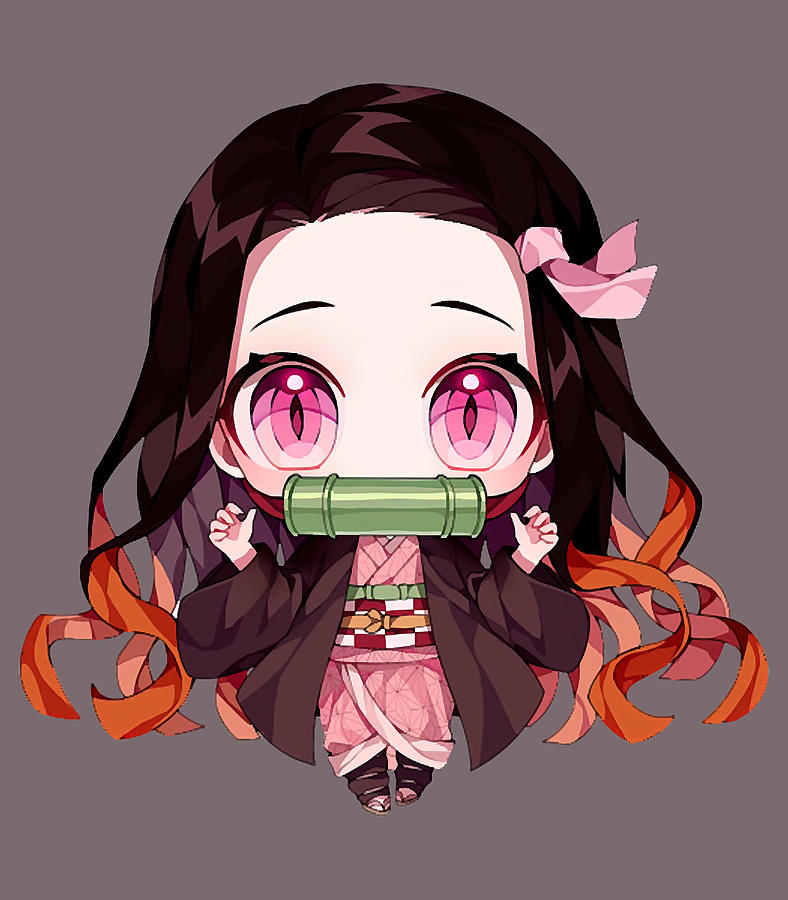 Chibi Demon Nezuko Digital Art by An Gian Hoang | Pixels