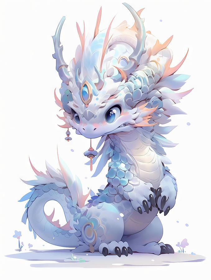 Chibi dragon Digital Art by Karen Foley - Fine Art America