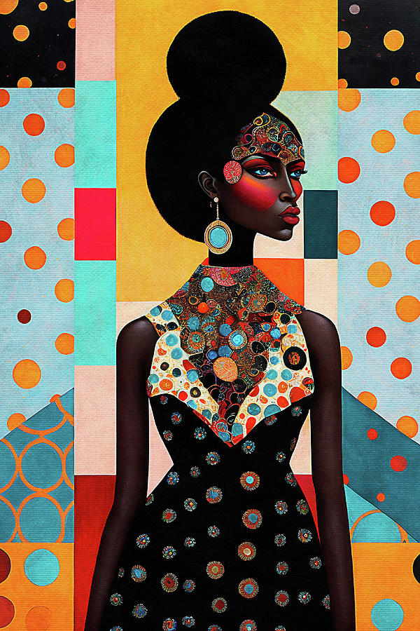 Chic Black Woman Digital Art by Peggy Collins