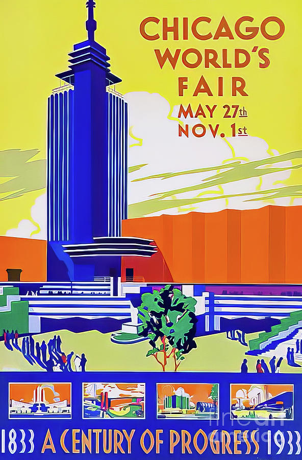 Chicago 1933 Worlds Fair III  Drawing by M G Whittingham