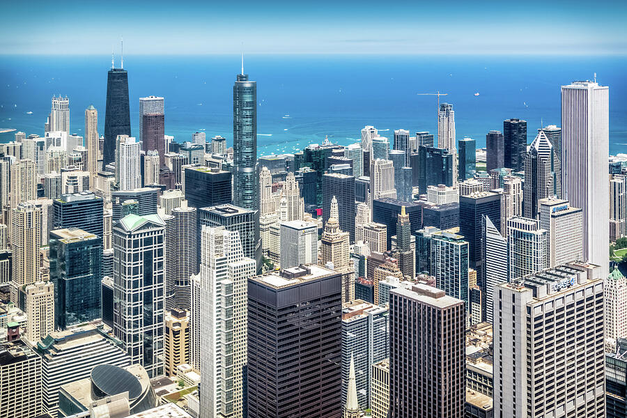 Chicago and Lake Michigan Photograph by Rob Franklin - Fine Art America