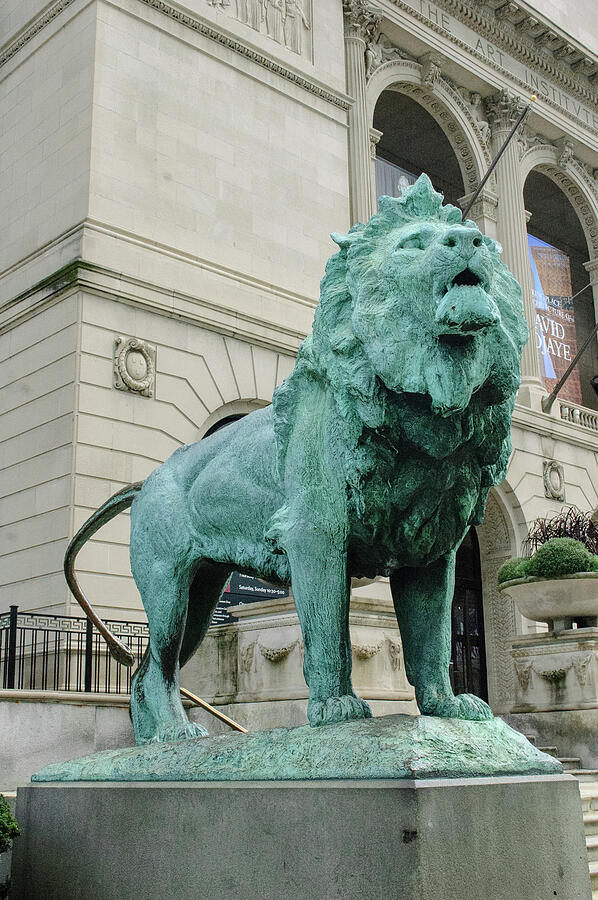 Chicago Art Institute Lion Photograph by Thierry Lach Chicago Art Institute Lion Photograph by Thierry Lach