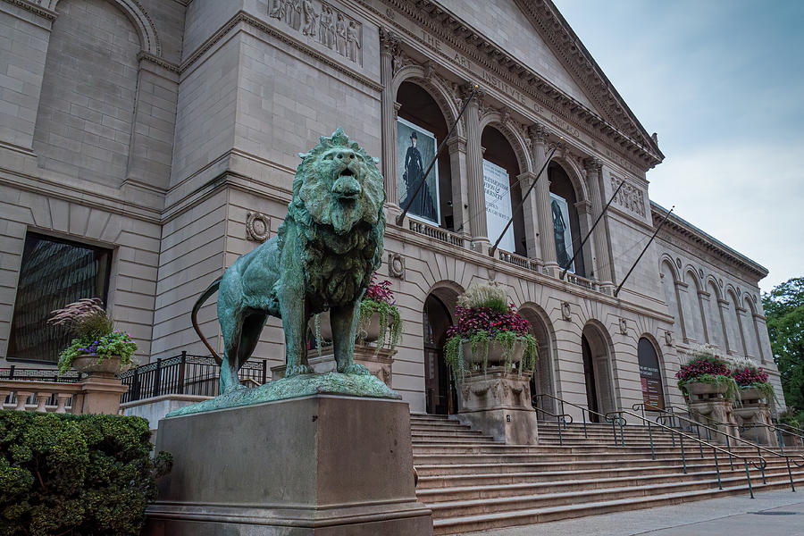 Chicago Photograph - Chicago Art Museum Lion by Mike Burgquist
