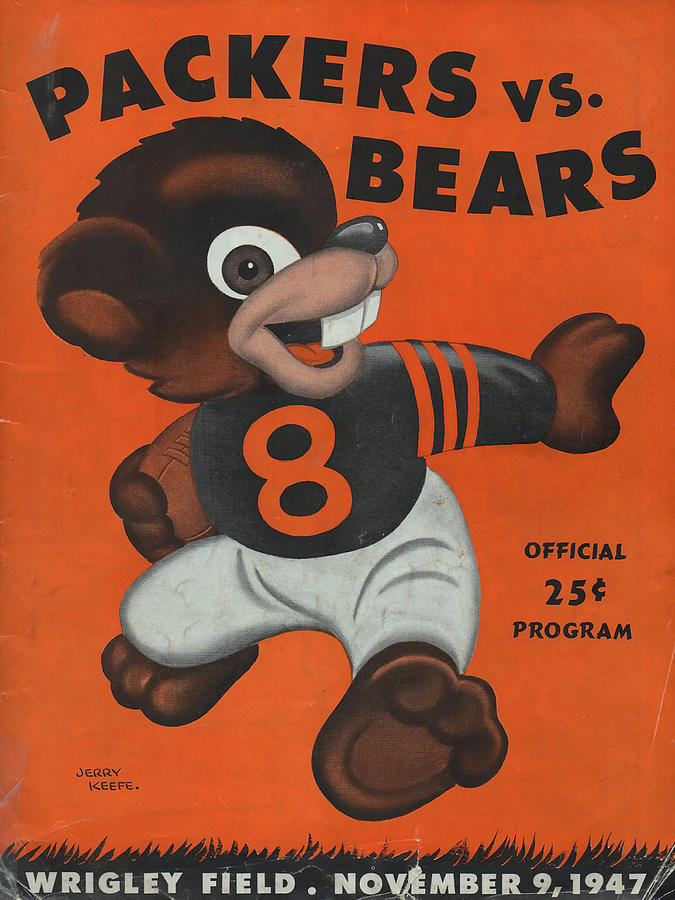 Chicago Bears Vintage Program 6 Acrylic Print by Joe Hamilton - Fine Art  America