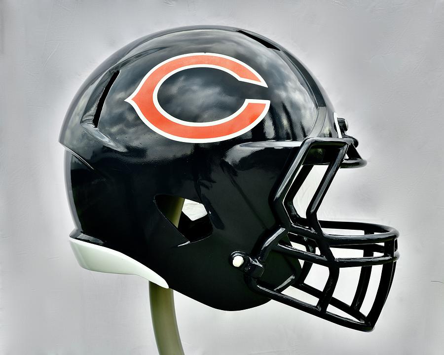 Chicago Bears White Background Photograph