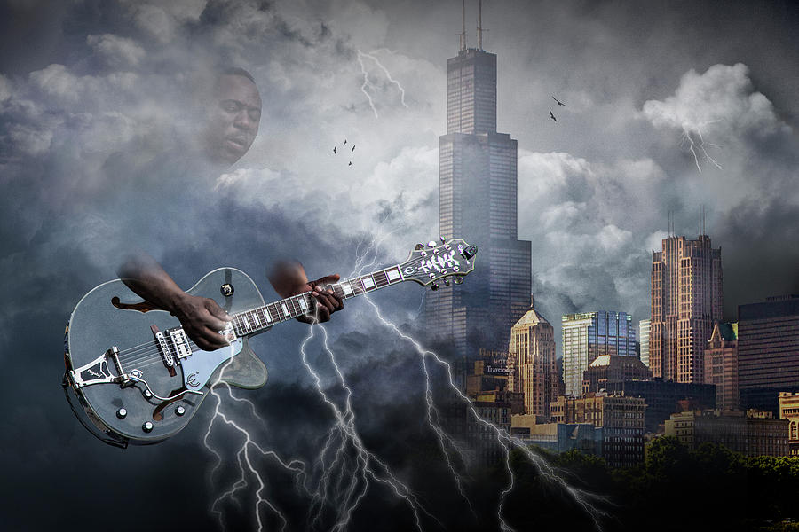 Chicago Blues Player Photograph by Randall Nyhof