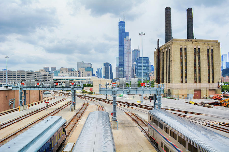 Chicago BNSF Railroad Yard  Photograph by Kyle Hanson
