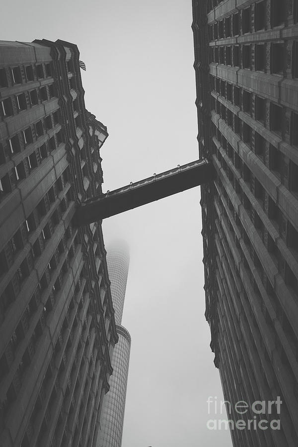Chicago Buildings in the Mist Photograph by Edward Fielding