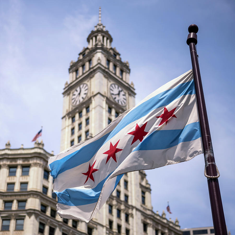 Chicago City Flag Photograph