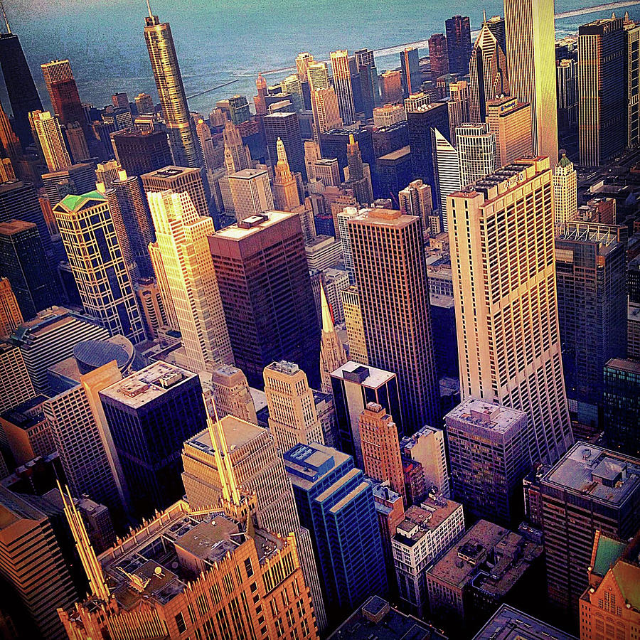Chicago City Skyline Aerial Photograph by Patrick Malon