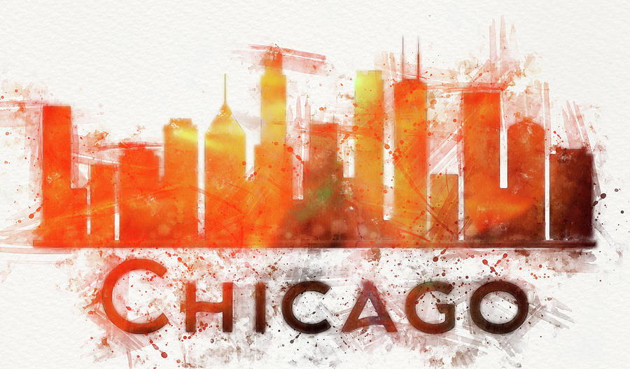 Chicago City Skyline Digital Art by Peggy Collins - Fine Art America