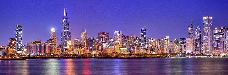 Chicago City Skyline Photograph Photograph by Zaman Khan - Fine Art America