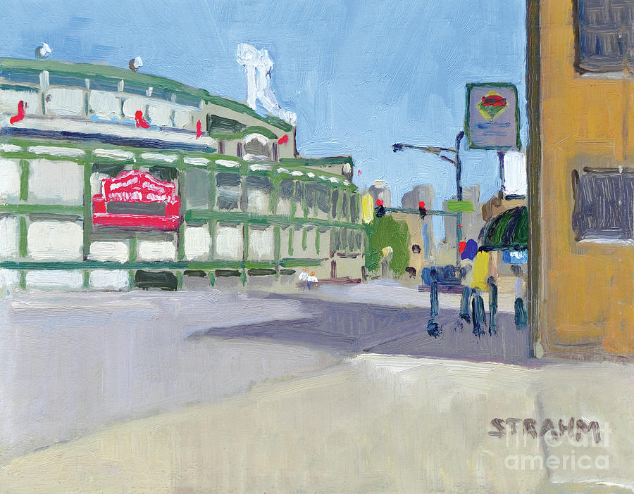 Chicago Cubs Painting - Chicago Cubs at Wrigley Field - Chicago, Illinois by Paul Strahm