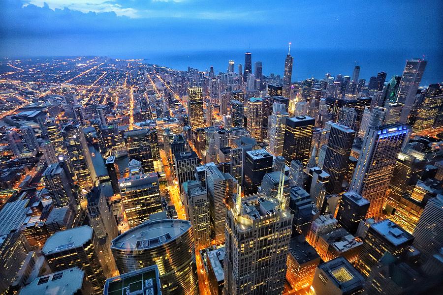 Chicago, Dusk Skyline Photograph by Scarola Photography