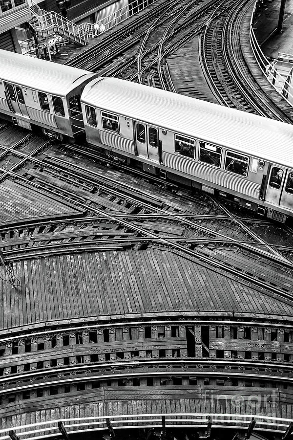Chicago Photograph - Chicago Elevated Train the Loop 3 by Edward Fielding