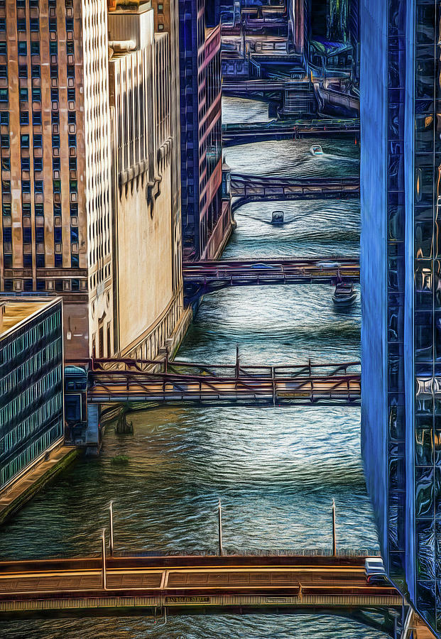 Chicago Five Bridges Photograph by Kevin Lane
