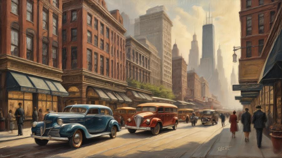 Chicago Four 1940s Digital Art