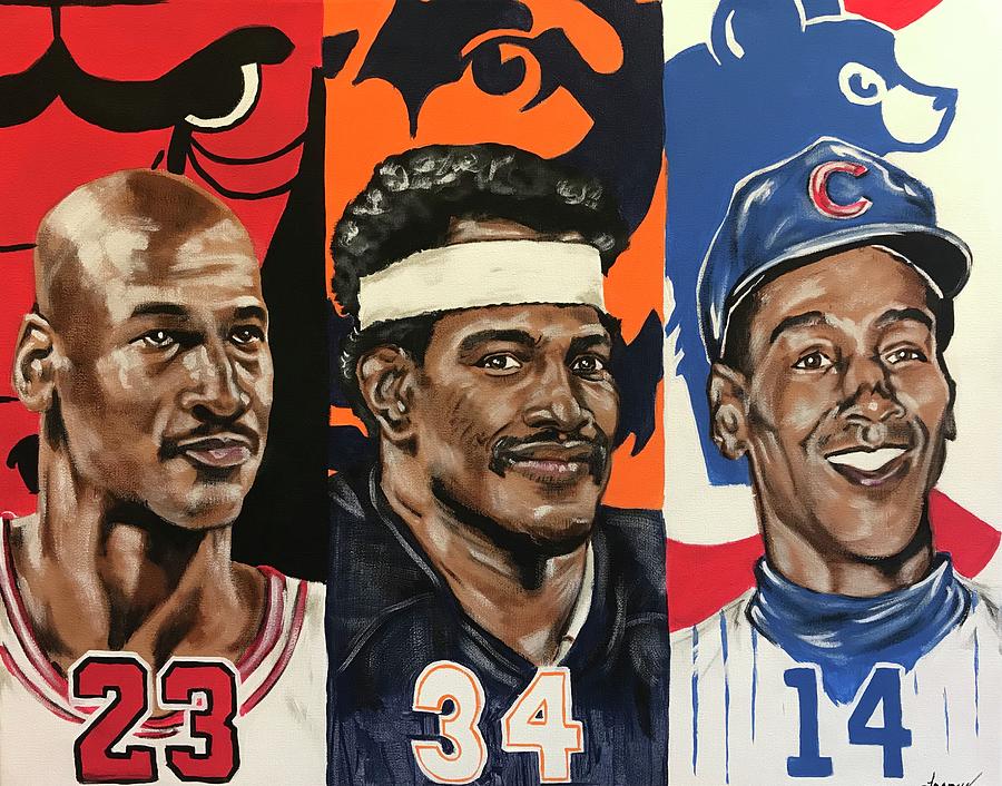 Chicago GOAT Athletes Painting by Tom Tarpey - Fine Art America