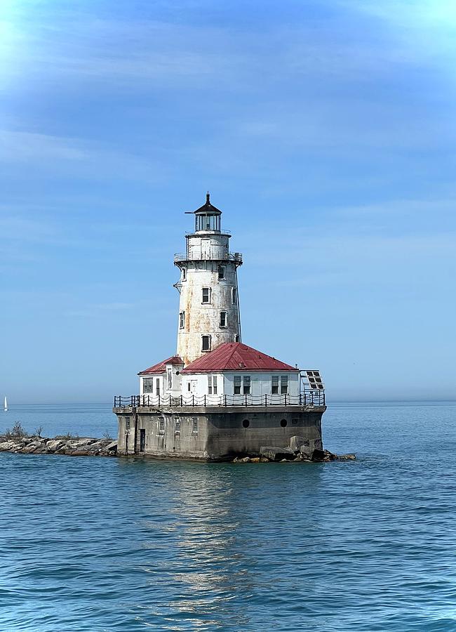 Chicago Harbor Light 2 Photograph by Janice Adomeit