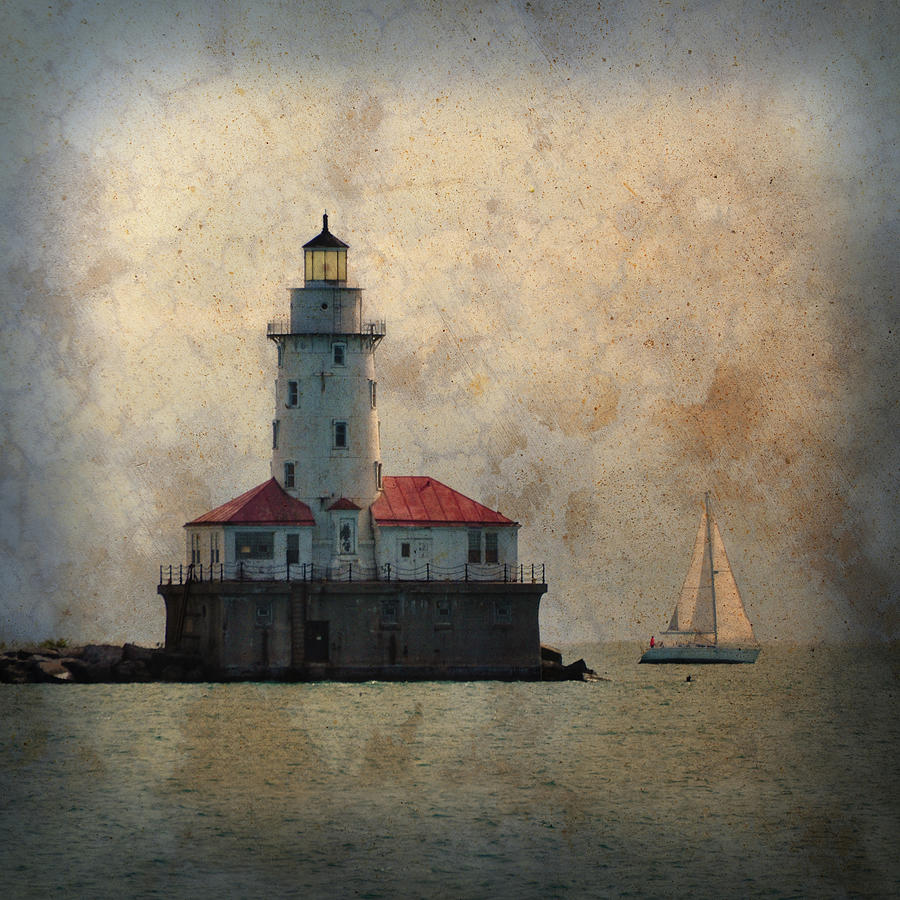 Chicago Harbor Lighthouse - Chicago, Illinois Photograph by Denise Strahm