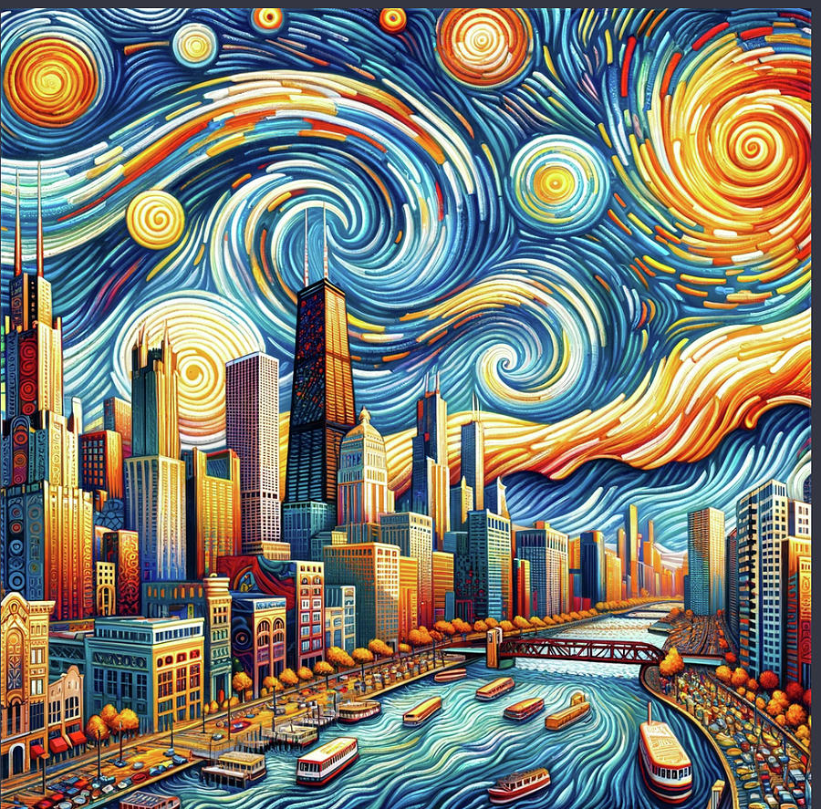 Chicago  Digital Art by Holly Picano