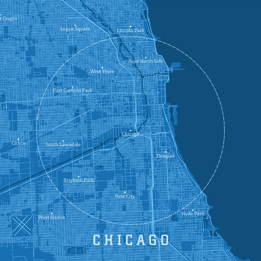 Chicago IL City Vector Road Map Blue Text Drawing by FrankRamspott Chicago IL City Vector Road Map Blue Text Drawing by FrankRamspott
