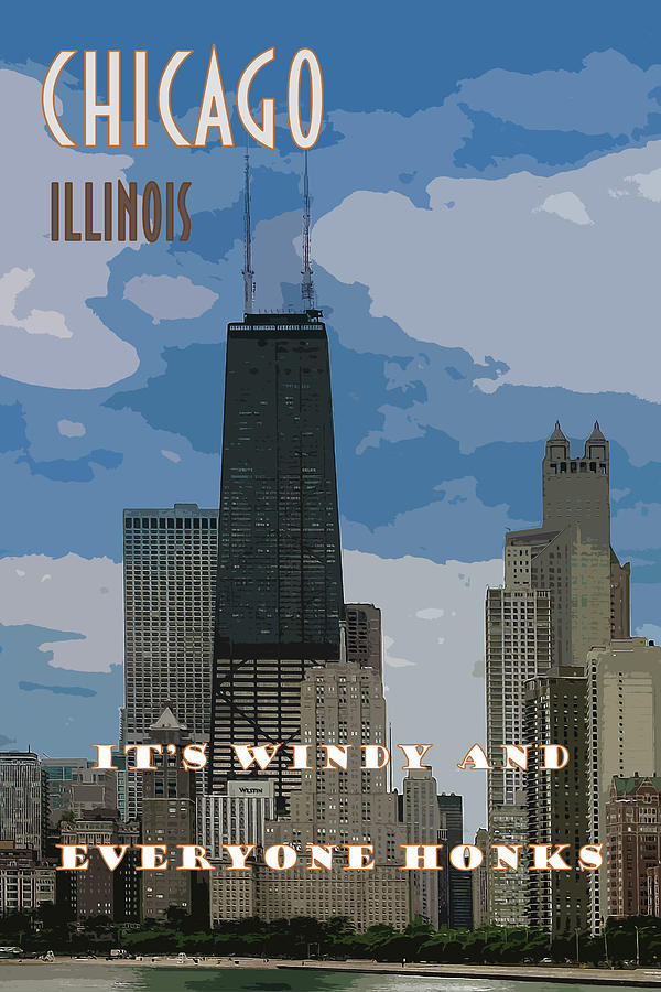 Chicago Illinois Travel Poster Photograph by Ken Smith