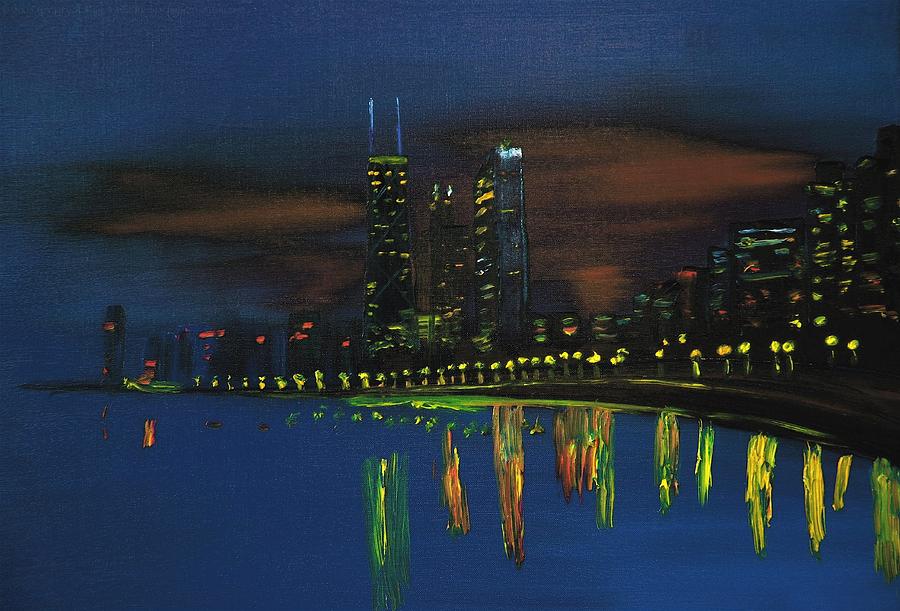 Chicago Impressionism Skyline Painting