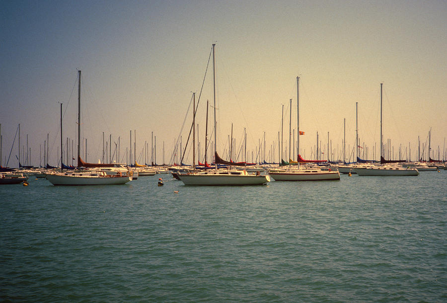 Chicago Lake Front Marina in 1984 Photograph by Gordon James