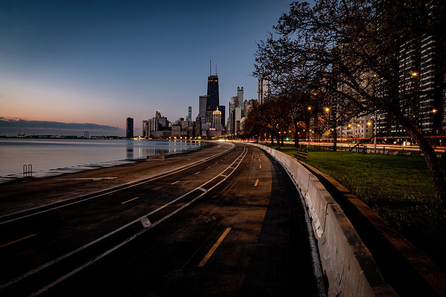 Chicago Lakefront At Blue Hour Photograph
