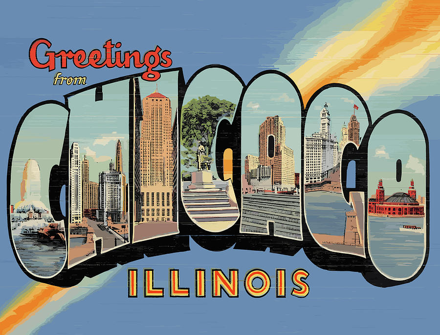 Chicago Letters, Illinois Digital Art by Long Shot