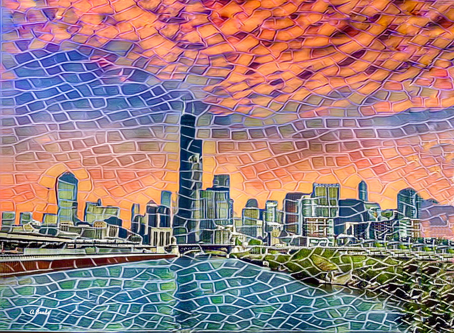 Chicago mosaic Abstract Digital Art by Anne Sands