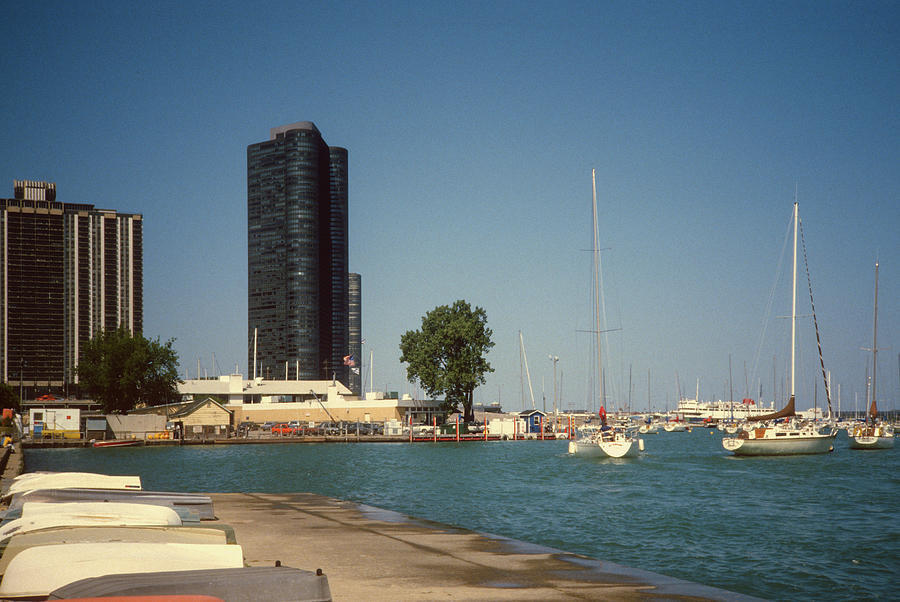 Chicago Navy Pier and Shoreline 1984  Photograph by Gordon James