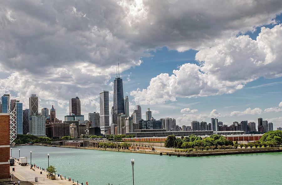 Chicago North Skyline from Navy Pier Photograph by Peter Ciro