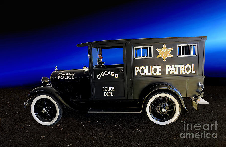 Transportation Mixed Media - Chicago Patrol 1930 by Thomas Burtney